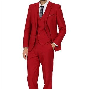 Brand new 3 piece red suit.